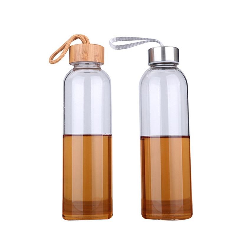 550ml Tour Drinkware Portable Sport Glass Fruit Tea Bottle Outdoors Glass Water Bottle With Rope Direct Drinking5