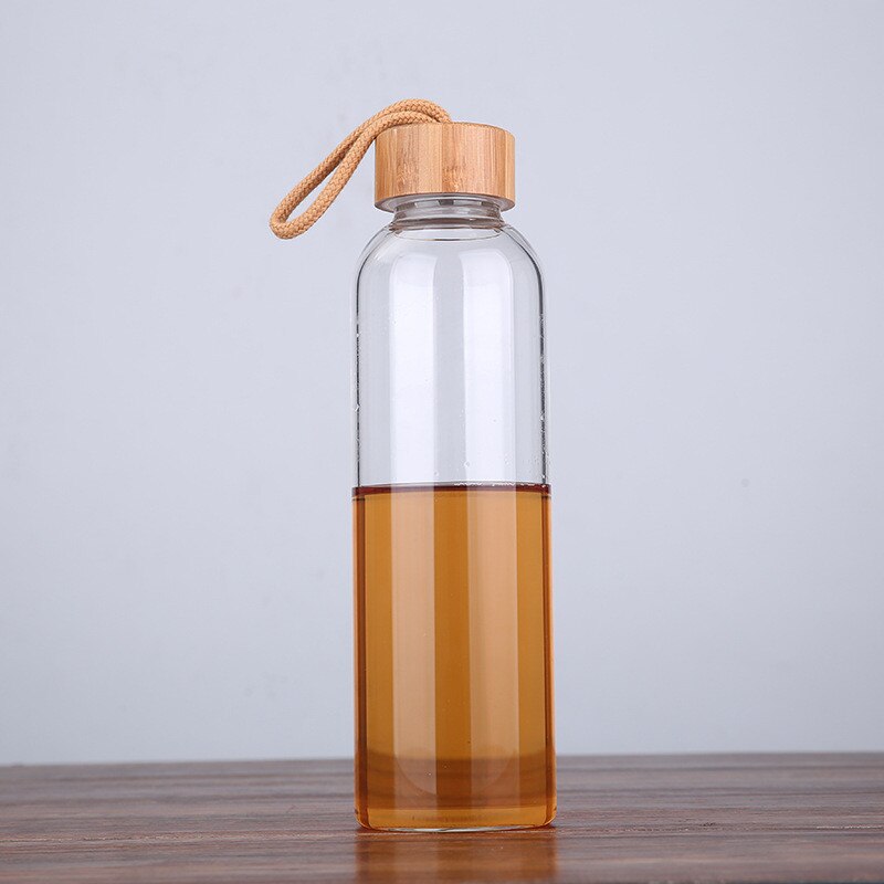 550ml Tour Drinkware Portable Sport Glass Fruit Tea Bottle Outdoors Glass Water Bottle With Rope Direct Drinking3