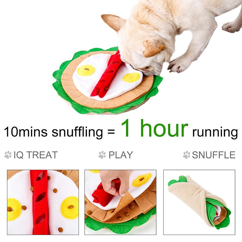 Title 7, Pet dog snuffle mat, thin burrito design, sniff...