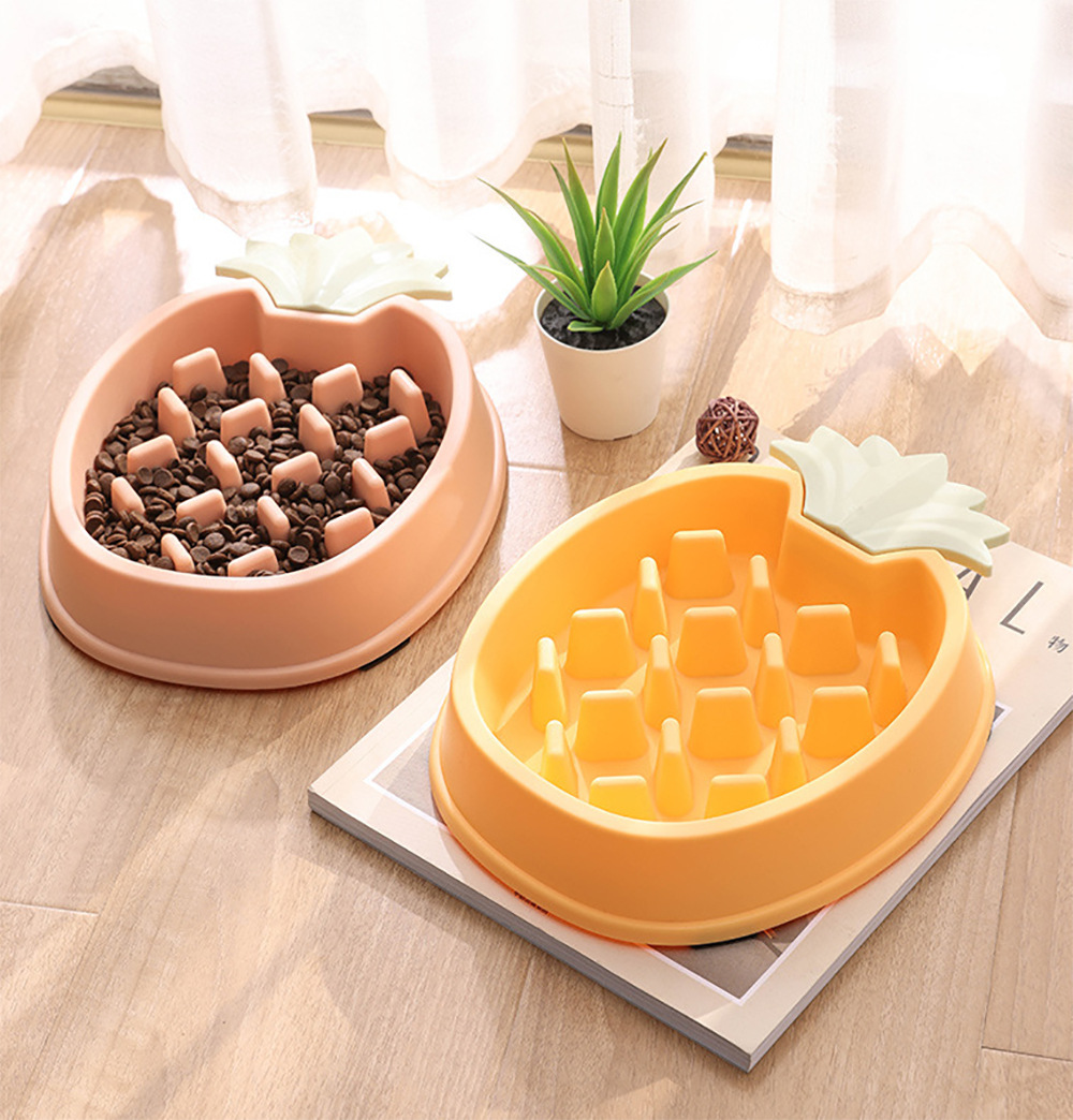 Title 6, Pineapple Slow Food Bowl for Dogs Food Grade Pl...