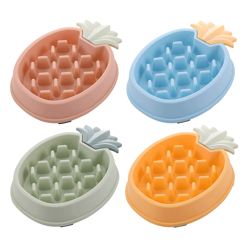 Title 8, Pineapple Slow Food Bowl for Dogs Food Grade Pl...