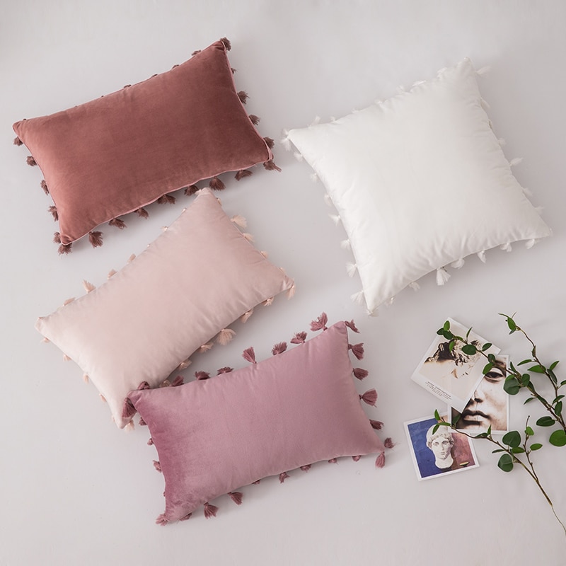 Title 5, Soft velvet sofa pillowcase for luxurious comfo...