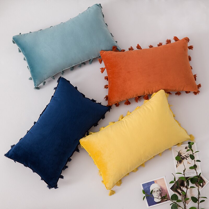 Title 7, Soft velvet sofa pillowcase for luxurious comfo...