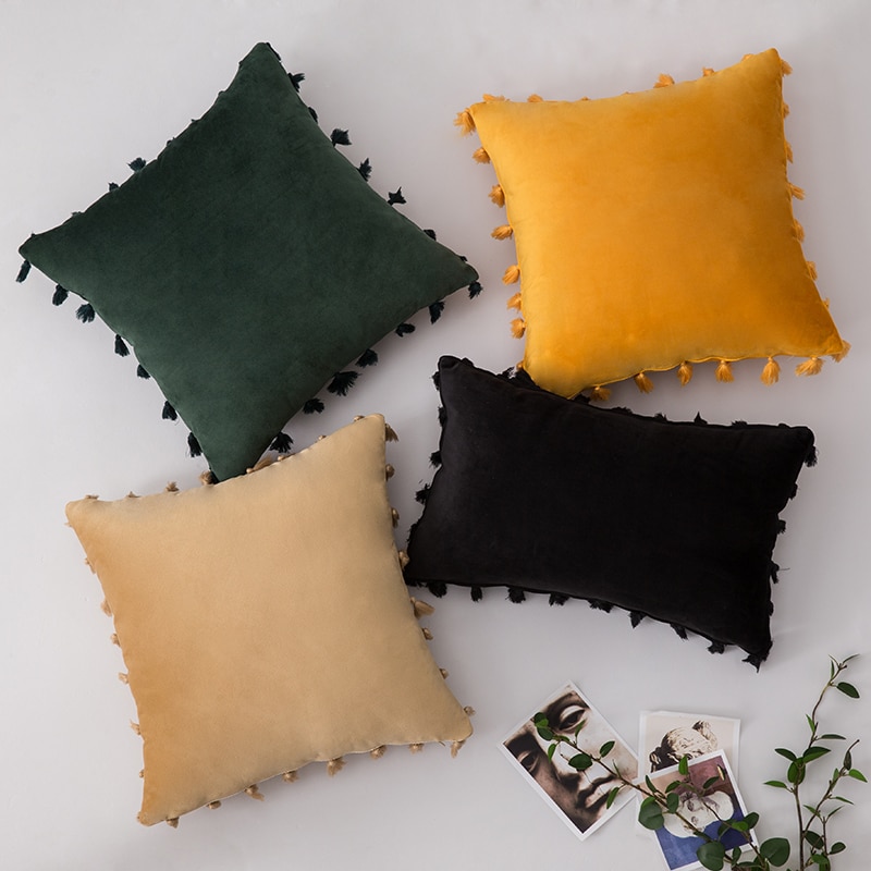 Title 11, Soft velvet sofa pillowcase for luxurious comfo...