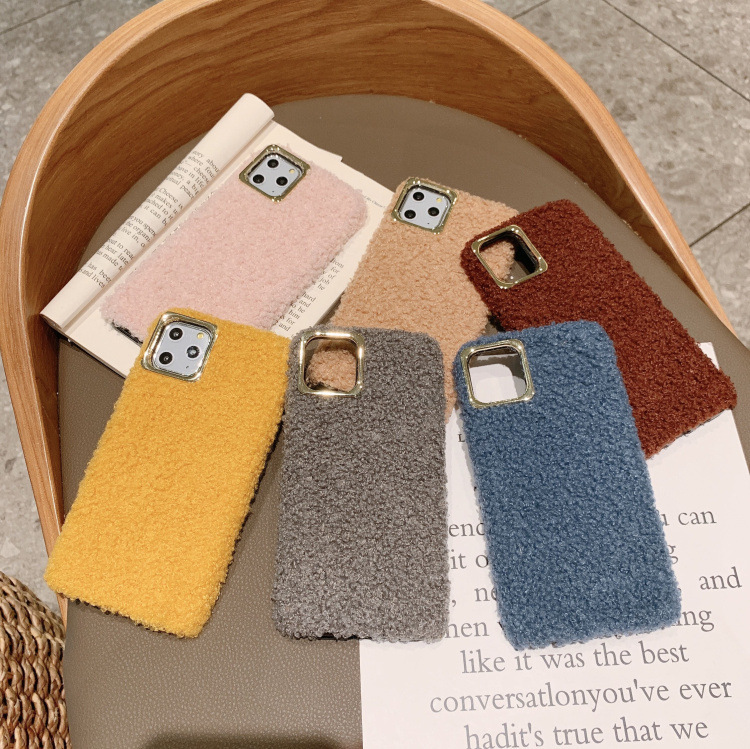 Title 1, Autumn And Winter Plush Solid Mobile Phone Case