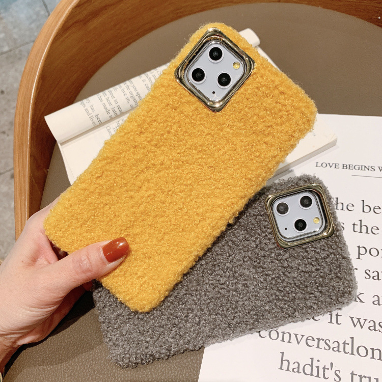 Title 2, Autumn And Winter Plush Solid Mobile Phone Case