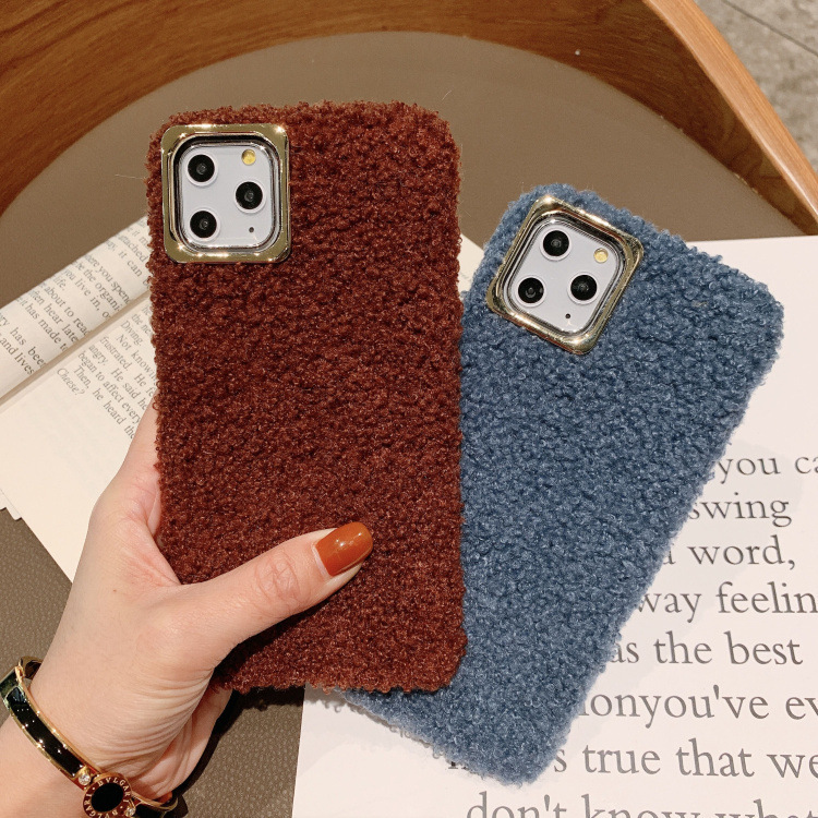 Title 4, Autumn And Winter Plush Solid Mobile Phone Case