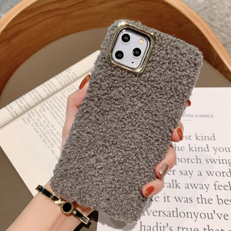 Title 9, Autumn And Winter Plush Solid Mobile Phone Case