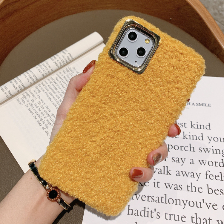 Title 11, Autumn And Winter Plush Solid Mobile Phone Case