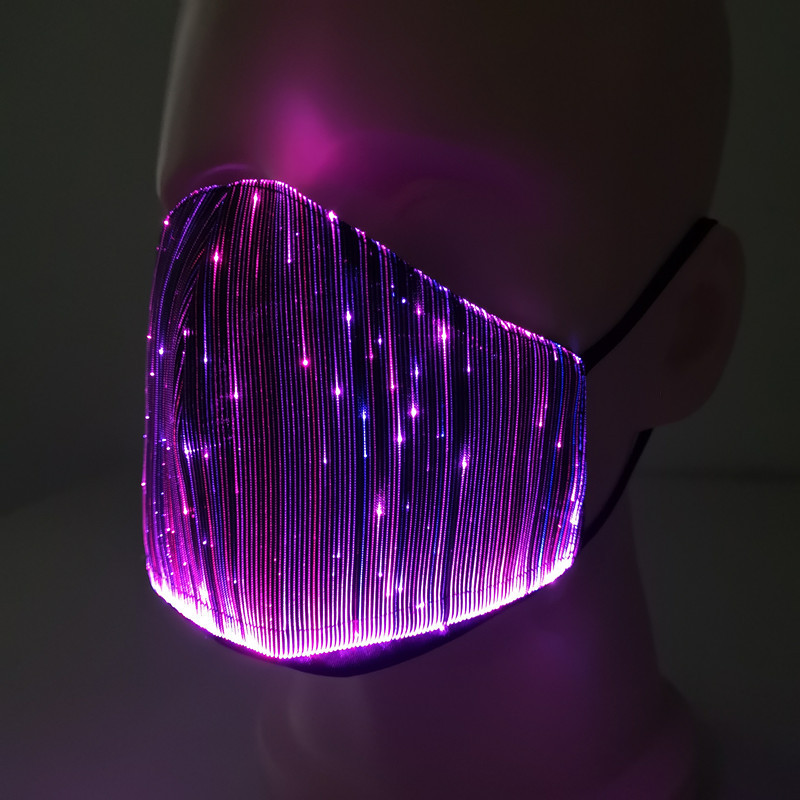 Title 4, LED optical fiber colorful luminous mask