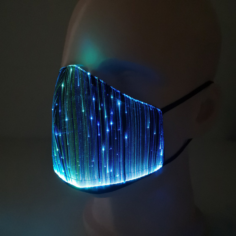 Title 5, LED optical fiber colorful luminous mask