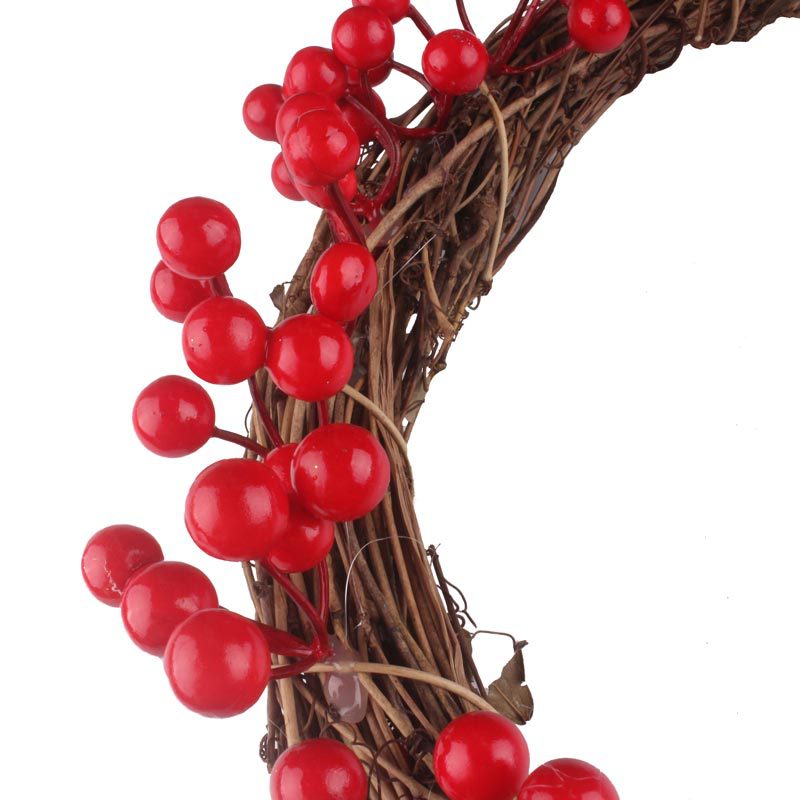 Title 7, Simulation berry red fruit wreath, a beautiful ...