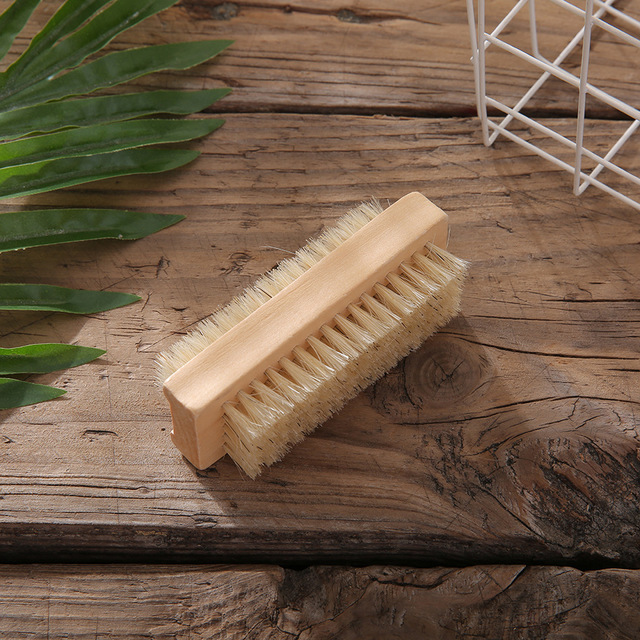 Title 2, Wooden Double Sided Handle Nylon Bristle Brush