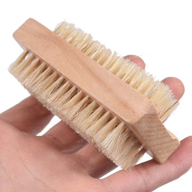 Title 3, Wooden Double Sided Handle Nylon Bristle Brush