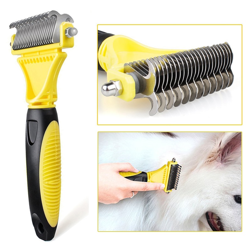 2019-New-Stainless-Double-sided-Pet-Cat-Dog-Comb-Brush-Professional-Large-Dogs-Open-Knot-Rake (2)