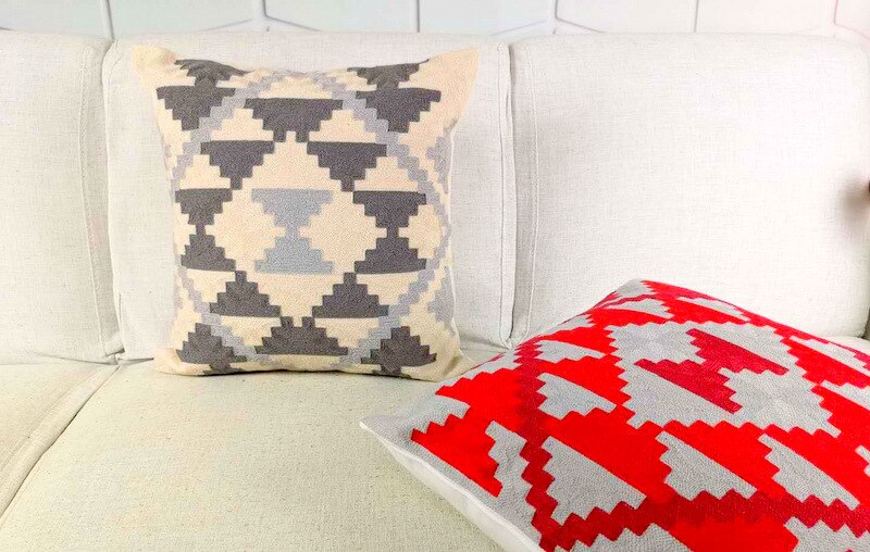 Title 6, Geometric Embroidered Pillowcase Enhance your h...