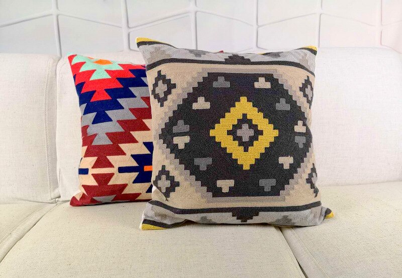 Title 8, Geometric Embroidered Pillowcase Enhance your h...