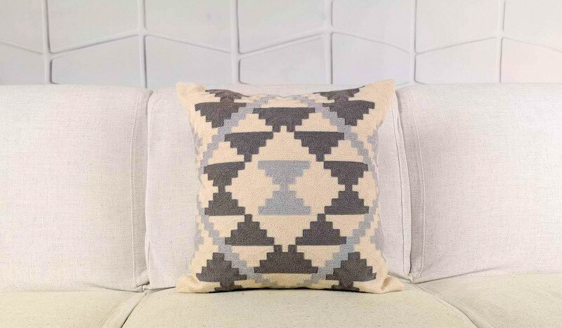 Title 9, Geometric Embroidered Pillowcase Enhance your h...