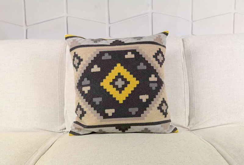 Title 12, Geometric Embroidered Pillowcase Enhance your h...