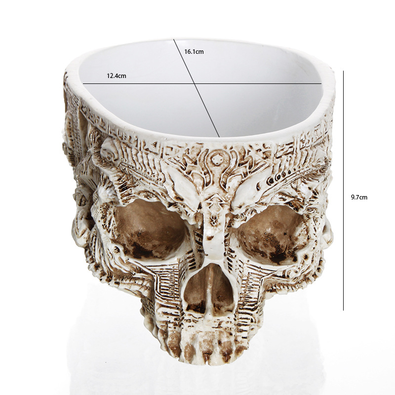 Title 1, Potted Planting with Skull Head