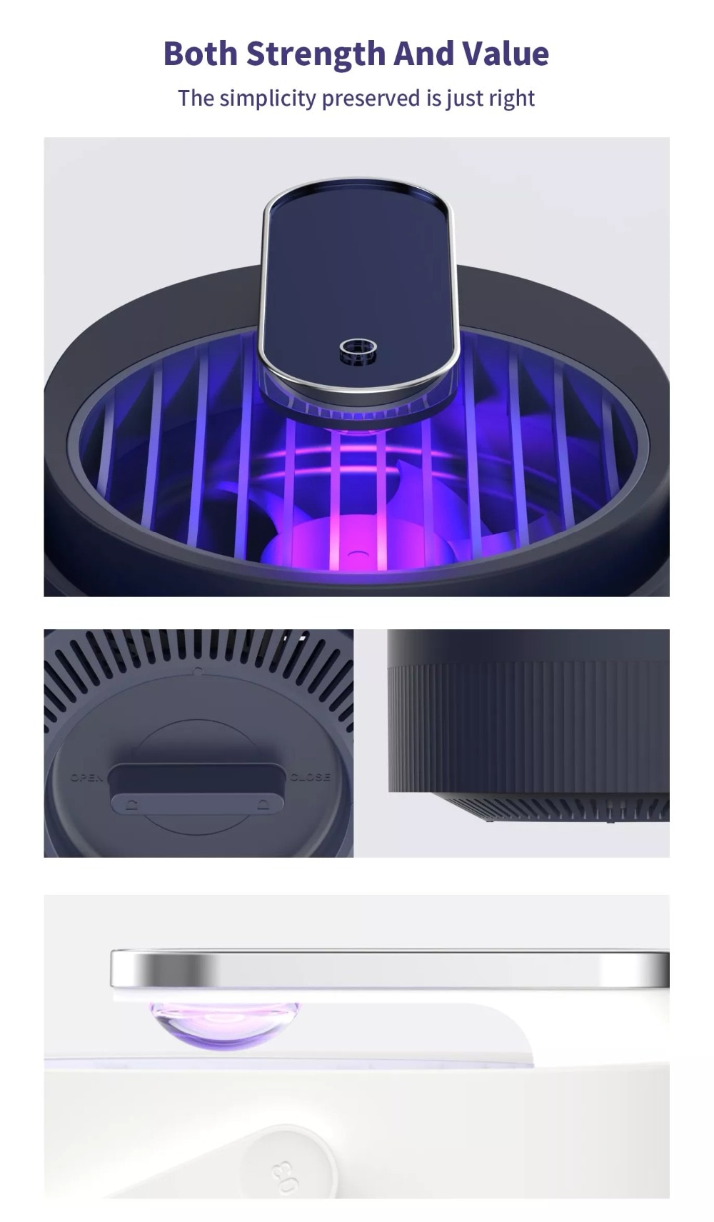 più recente Xiaomi Mijia Mosquito Killer Lampada USB Electric Photocatalyst Repellente Killer Lampada Killer Trap UV Smart Light (1)