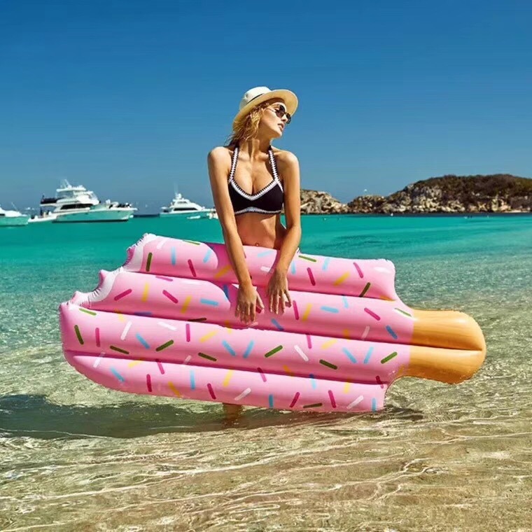 Title 1, Ice cream inflatable swimming ring Enjoy summer...