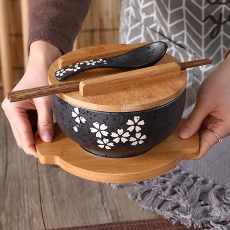 Title 6, Black ceramic noodle bowl