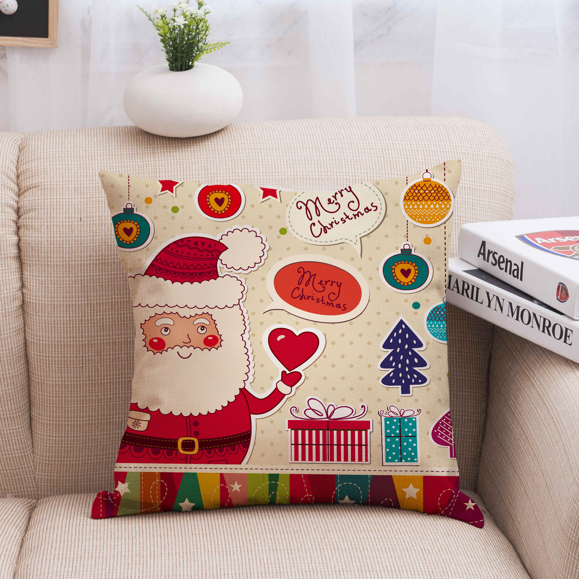 Title 18, Christmas linen pillowcase