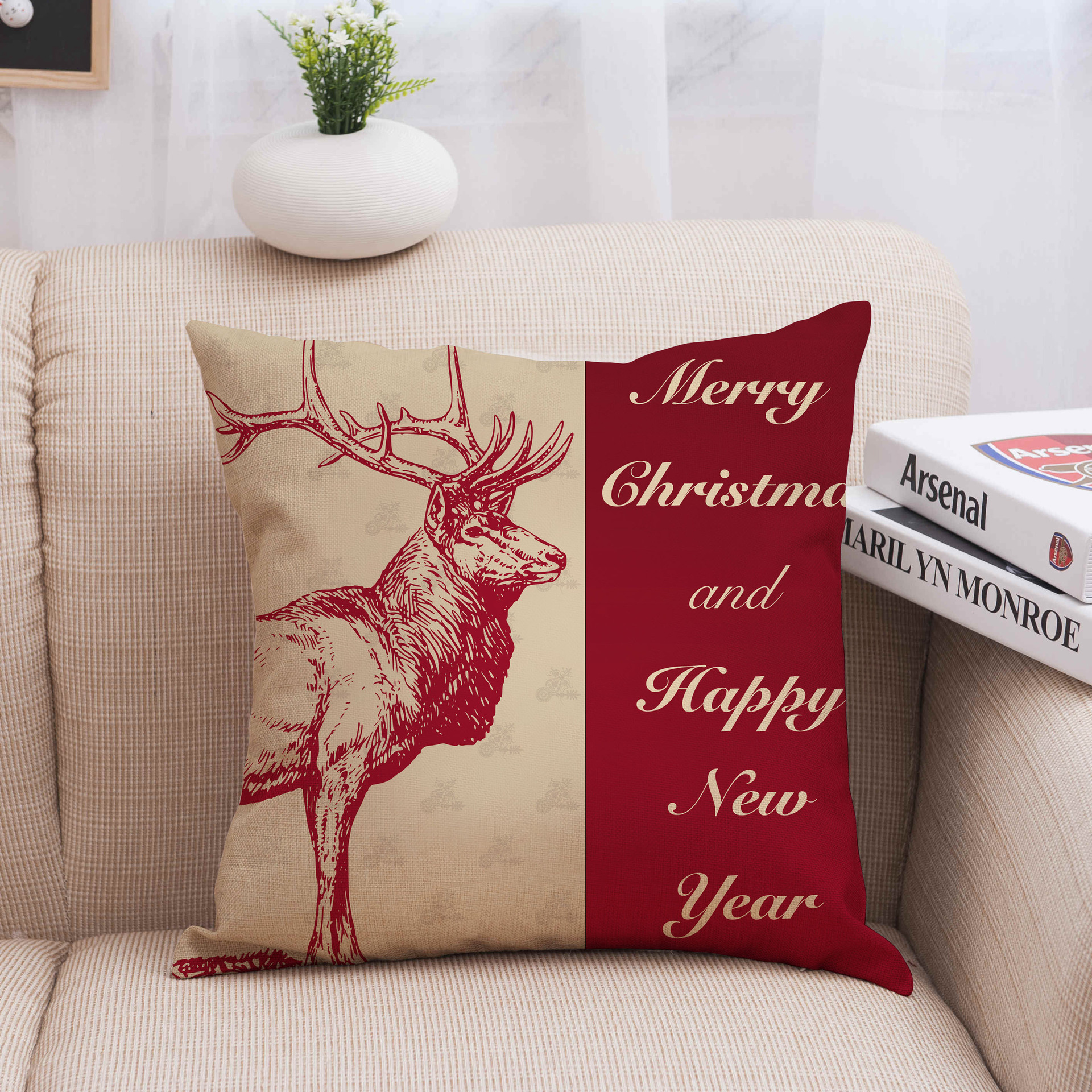 Title 19, Christmas linen pillowcase