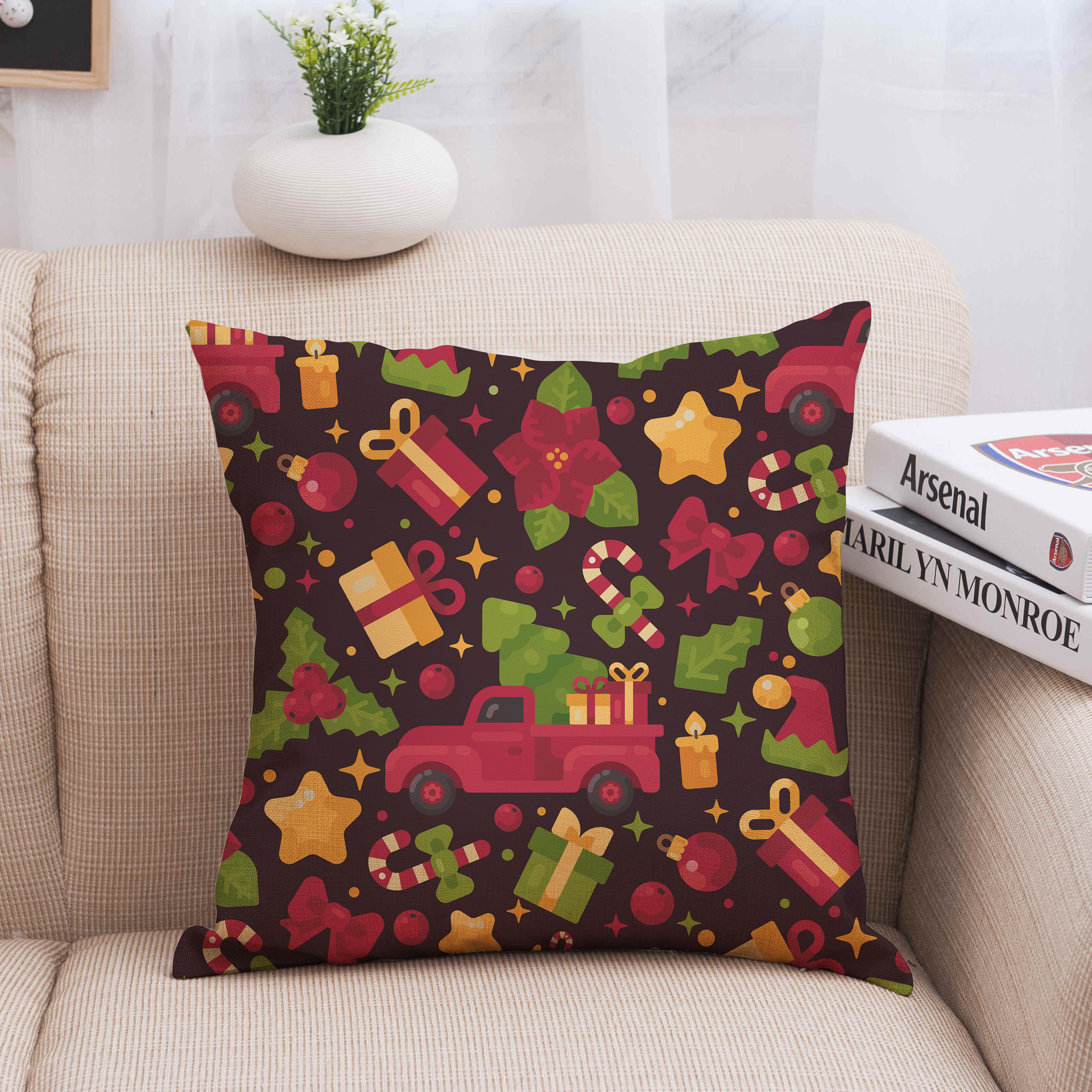 Title 22, Christmas linen pillowcase