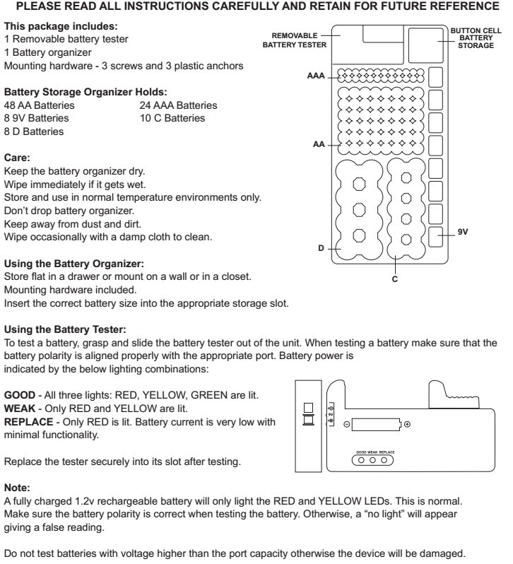 Title 1, Multifunktionale Batteriestau-Box Bewahren Sie ...