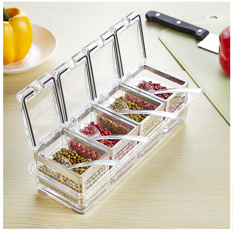 Title 1, European acrylic seasoning box Stainless steel ...