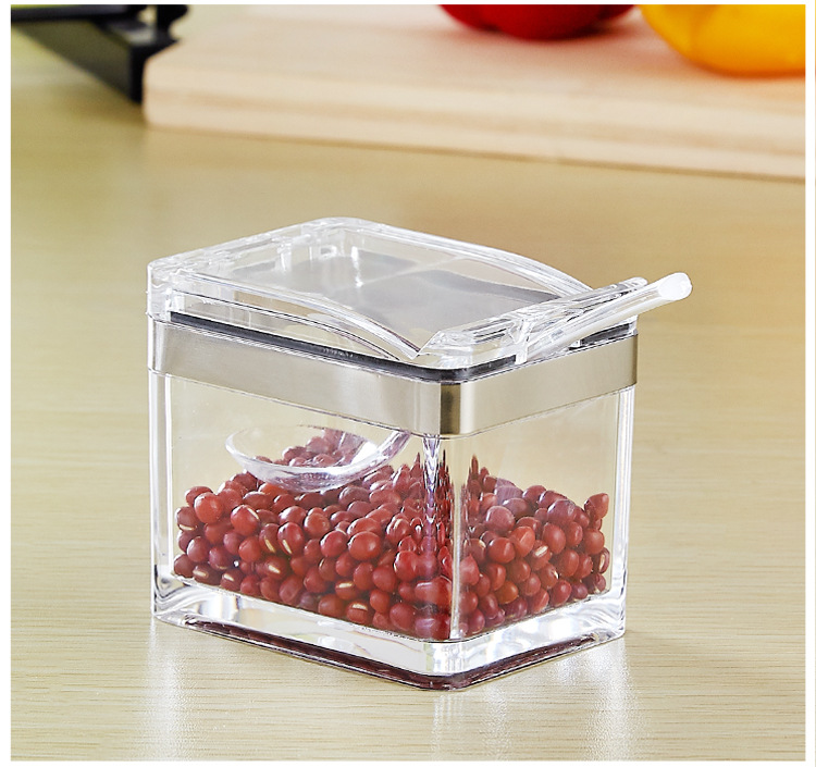 Title 2, European acrylic seasoning box Stainless steel ...