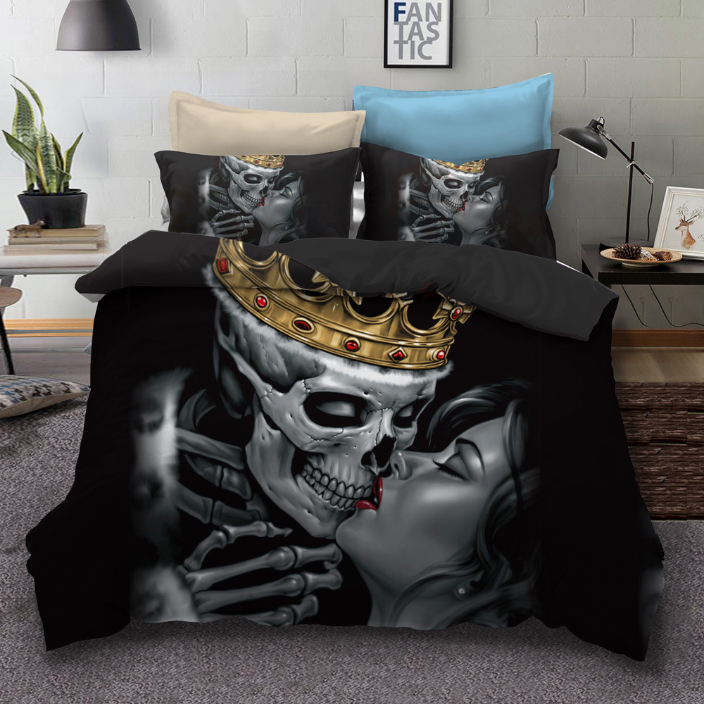 Title 1, Watercolor Flower Skull Bedding Series