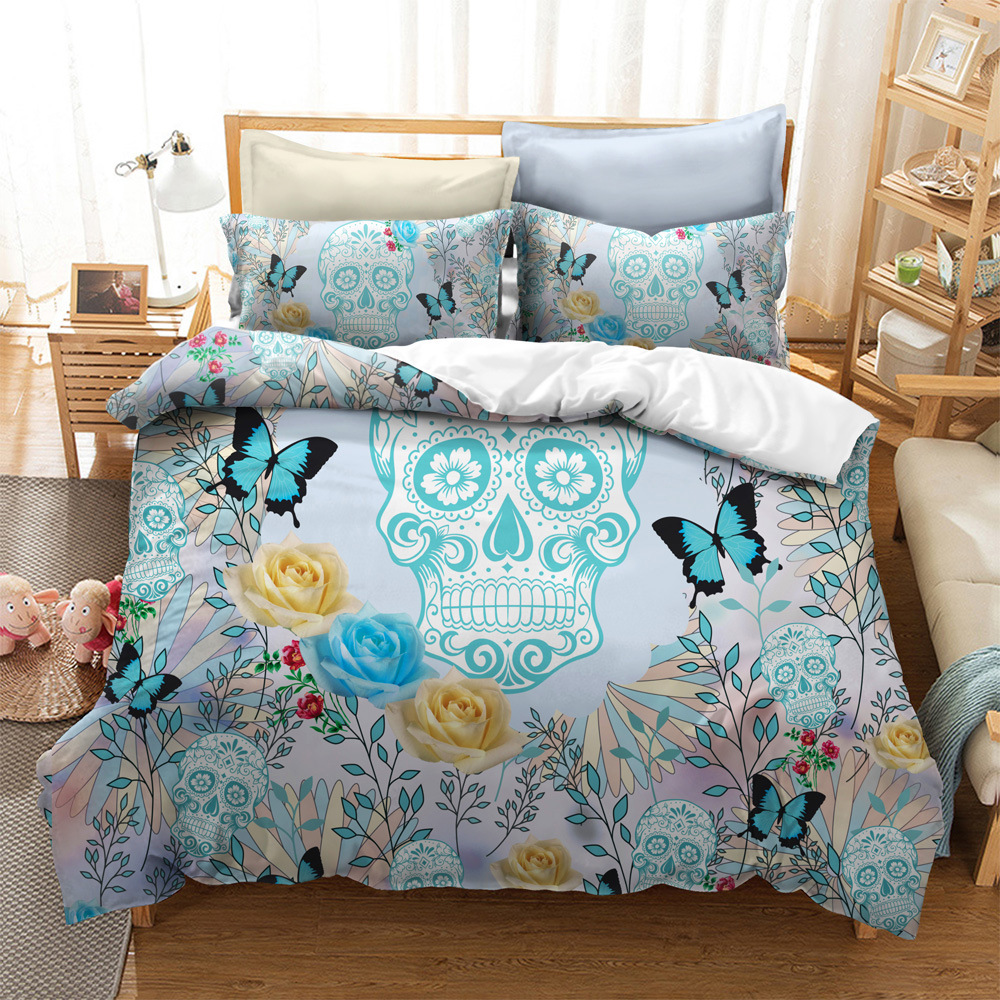 Title 5, Watercolor Flower Skull Bedding Series