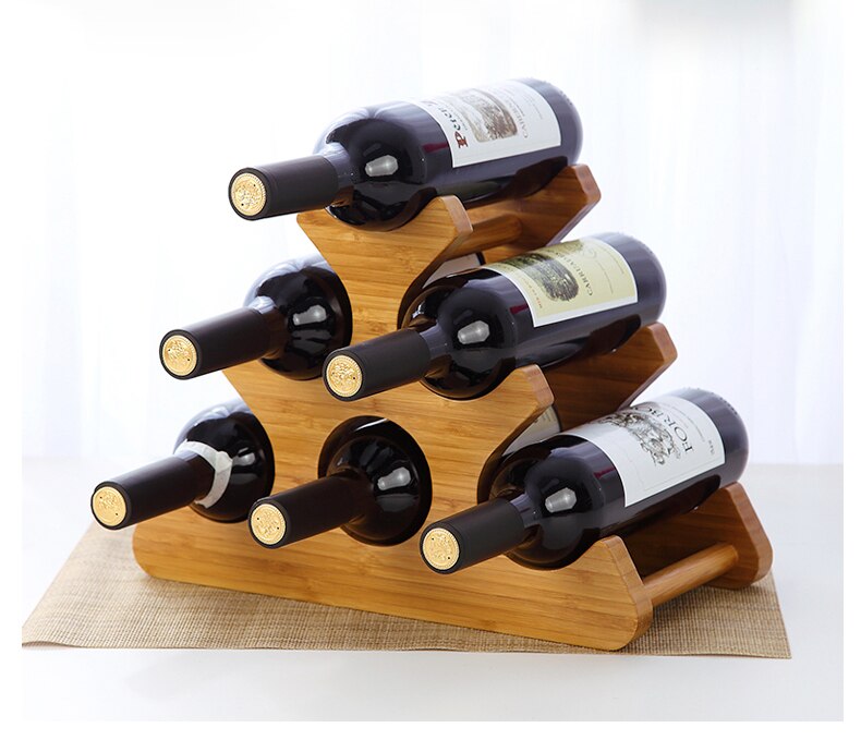 Title 2, High-quality bamboo wine rack