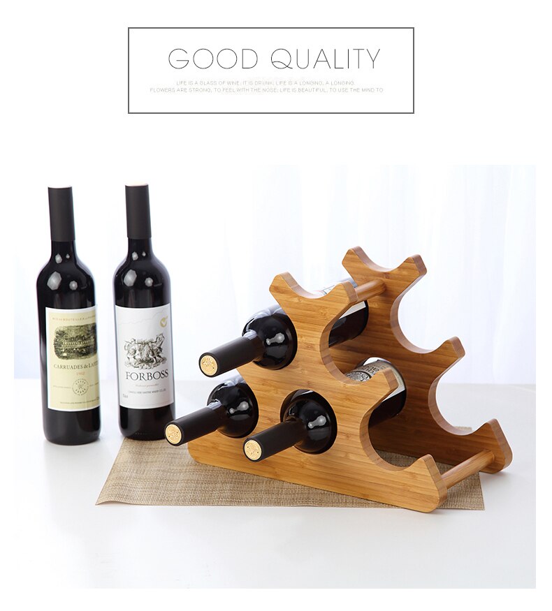 Title 3, High-quality bamboo wine rack