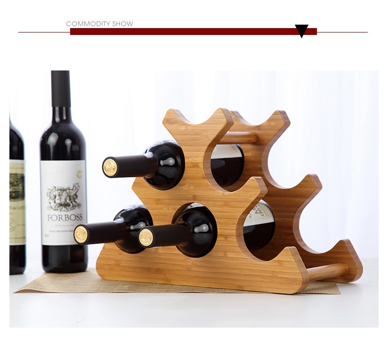 Title 4, High-quality bamboo wine rack