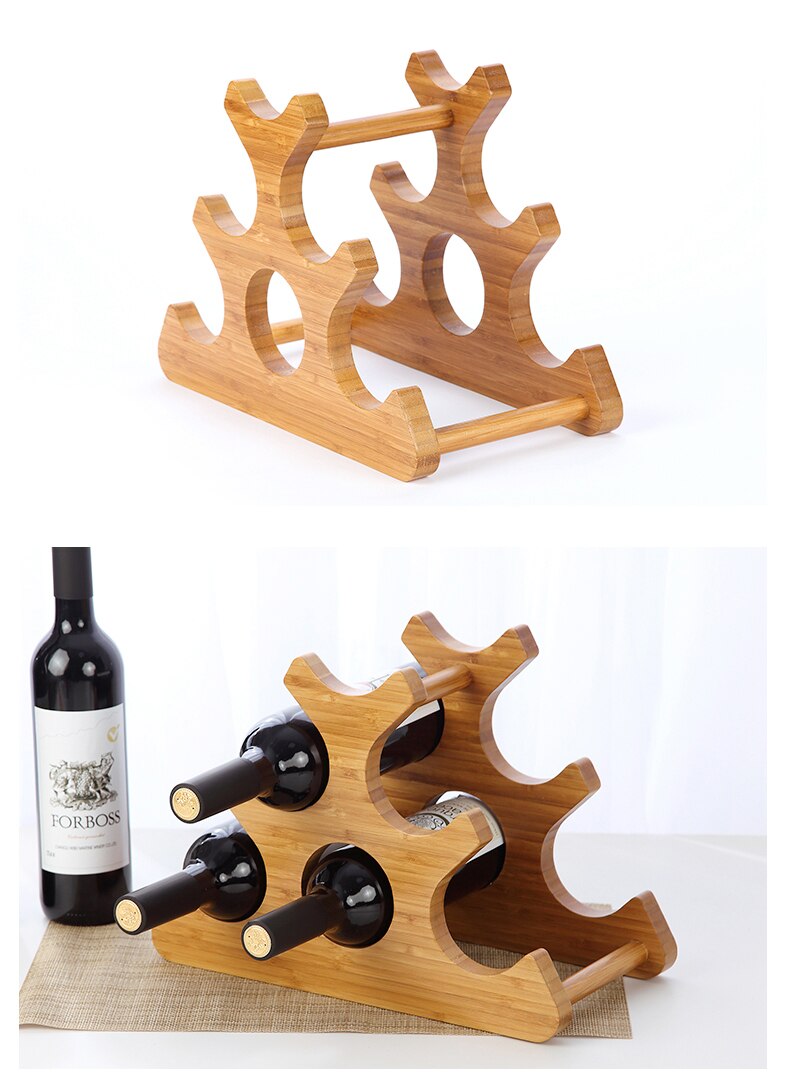 Title 6, High-quality bamboo wine rack