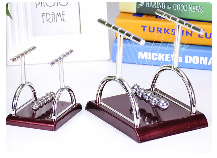 Title 3, Newtons Cradle Steel Balls T Style Pendulum