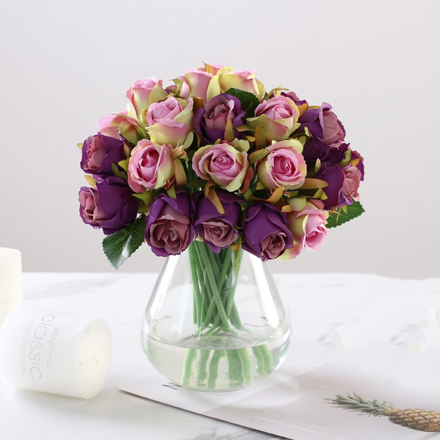 Title 5, 12 Simulated Rose Bouquets for Lasting and Eleg...