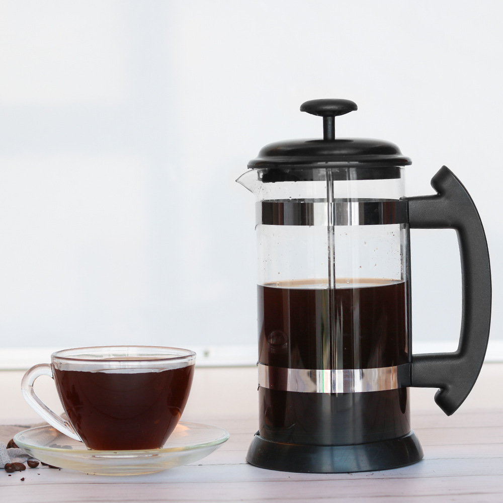 Title 1, Glass Press Filter Coffee Pot Brew rich, flavor...