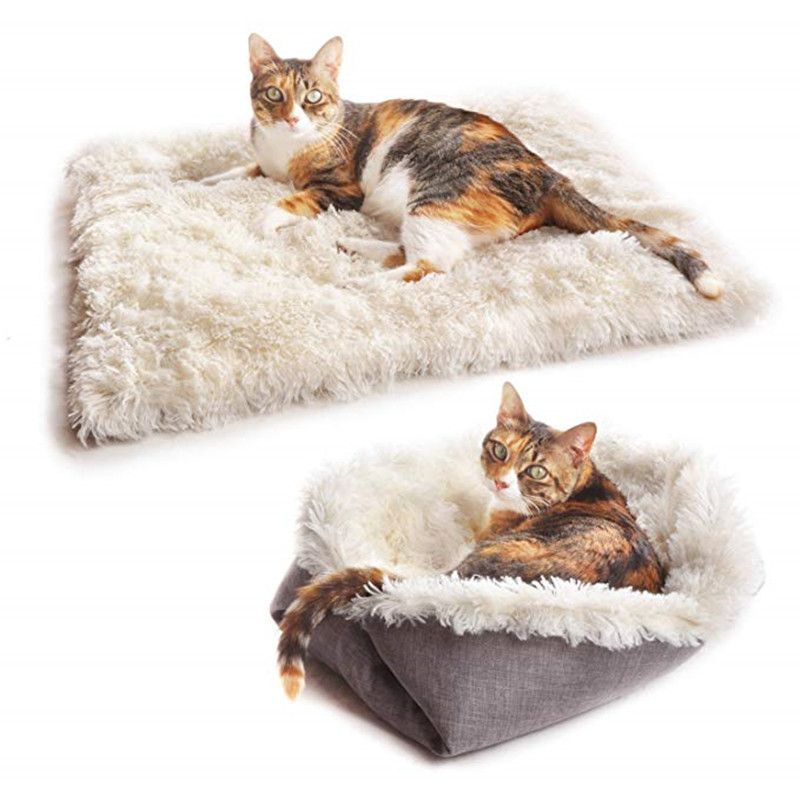 Title 1, Dual-purpose convertible folding plush pet mat,...