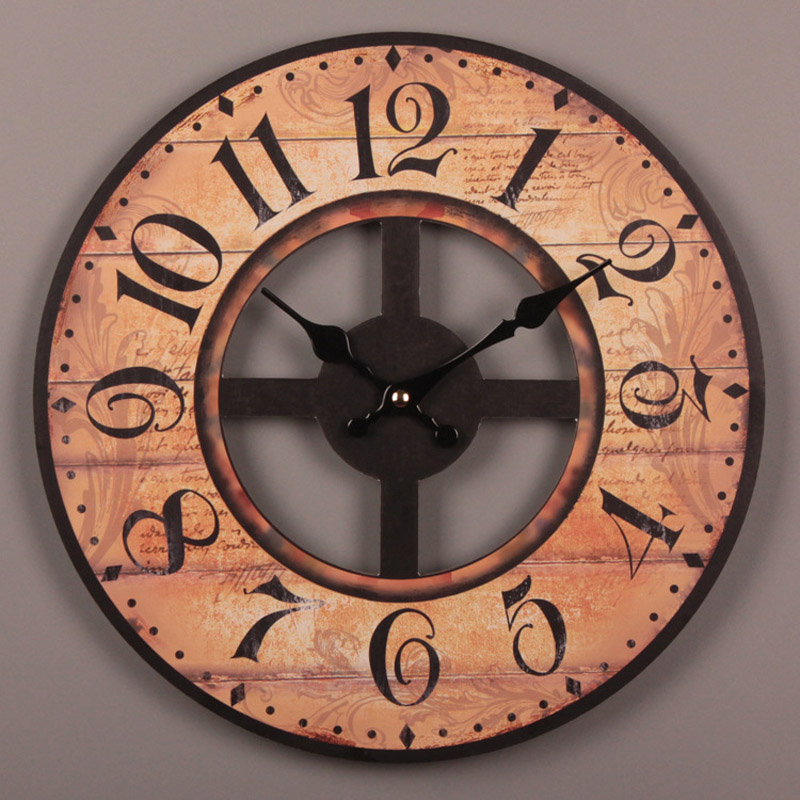 Title 6, Vintage European carved wall clock creative