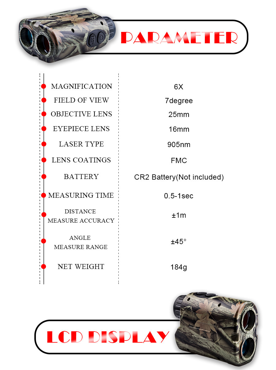 Title 3, Laser range finder telescope 600 meters high pr...