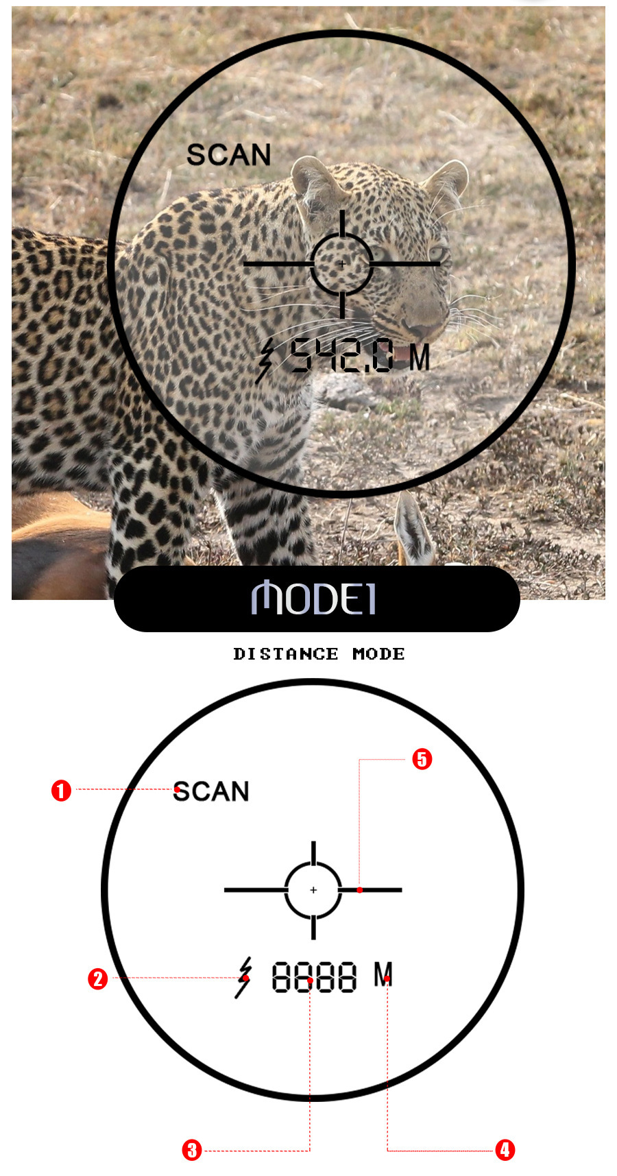 Title 4, Laser range finder telescope 600 meters high pr...