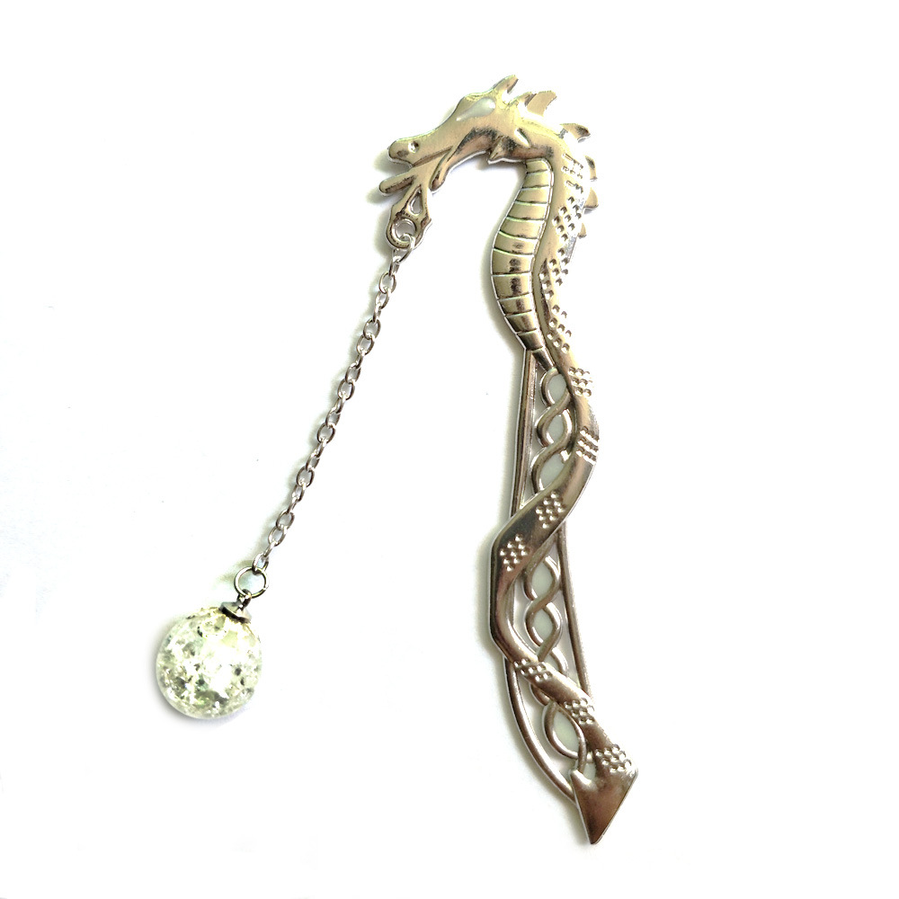 Title 3, Dragon Bookmark Luminous Glow In The Dark Necklace