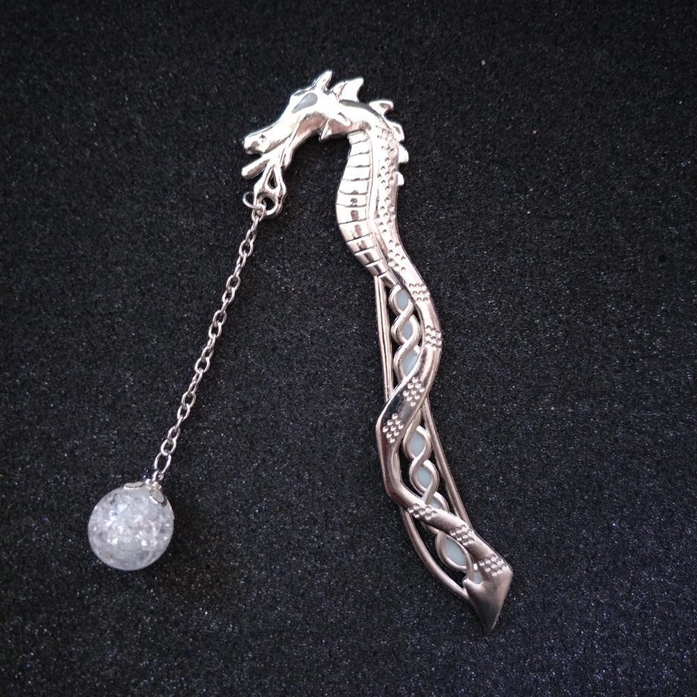 Title 5, Dragon Bookmark Luminous Glow In The Dark Necklace