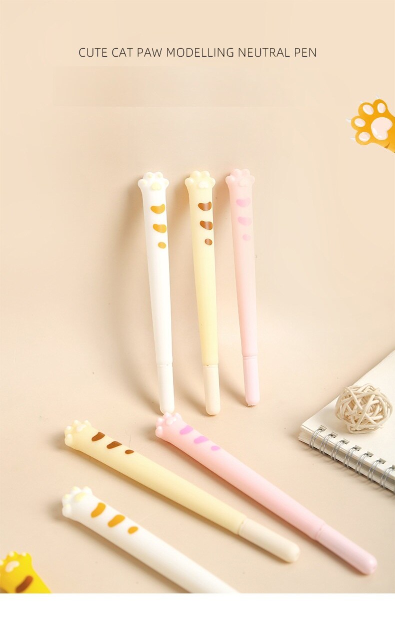 Cute Cat Paw Pens 4Pcs Set | Kawaii Style