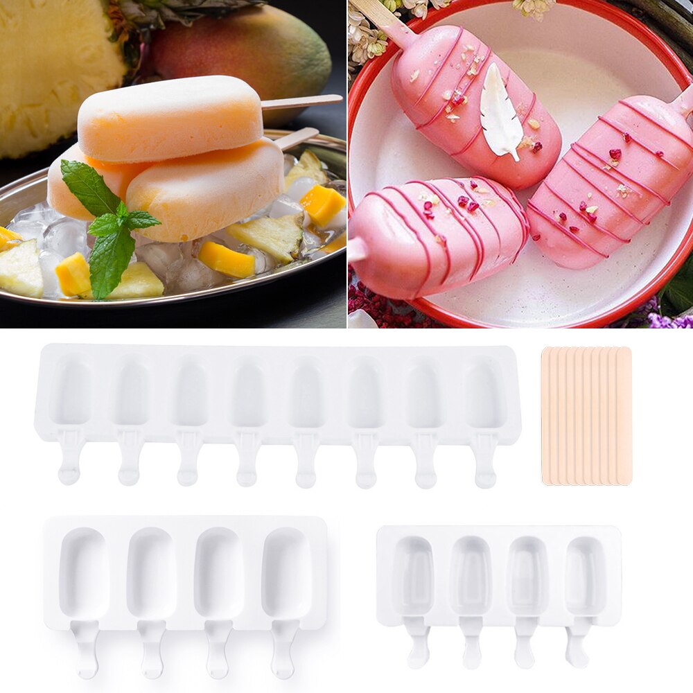 Title 1, Ice Cream Mold Of 8-grid Silica Gel Ice Cream